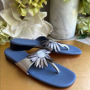 NWOT! Robert Zur Sunflower Thong Sandals